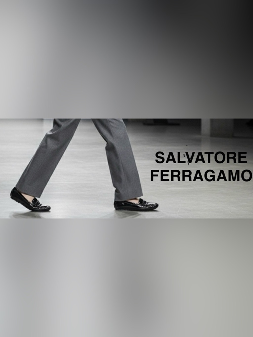 Authentic Salvatore Ferragamo designer black patent leather flats loafers sz 11N